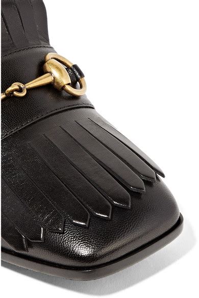 gucci fringed leather pumps|net a porter gucci pumps.